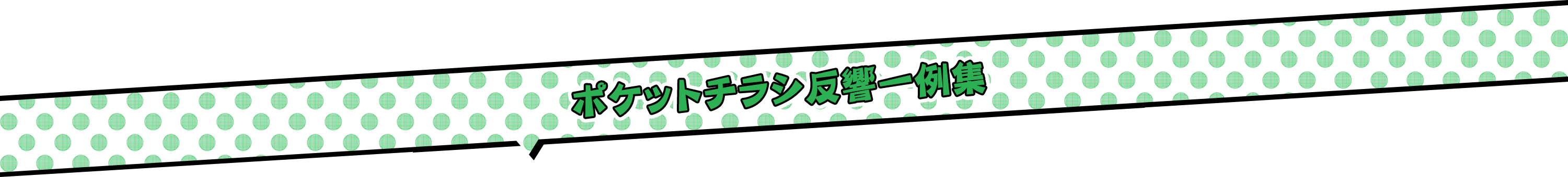 ポケットチラシ反響一例集
